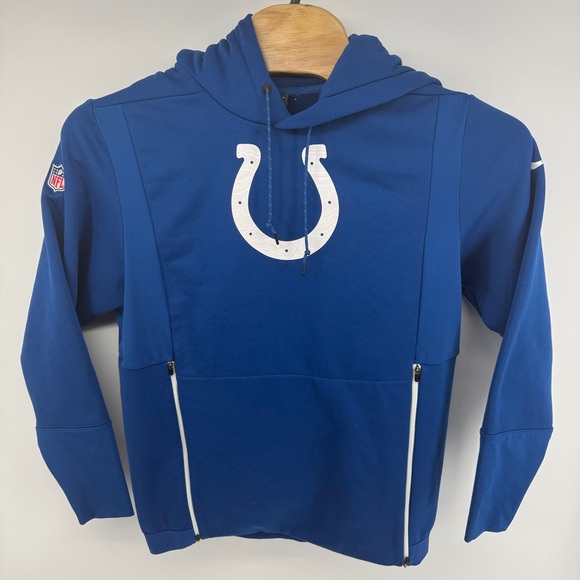 Nike Other - Nike Indianapolis Colts NFL Onfield Apparel Hoodie Blue Mens Medium Side Zips